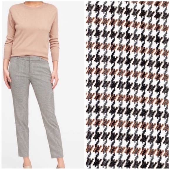 31 Banana Republic Houndstooth Trouser Pant Size 31s - Picture 1 of 13
